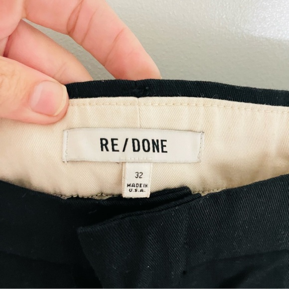 NWT Re/Done Super Wide Leg Trouser Pants Black High Waist Neutral Waist 32 - Picture 7 of 8